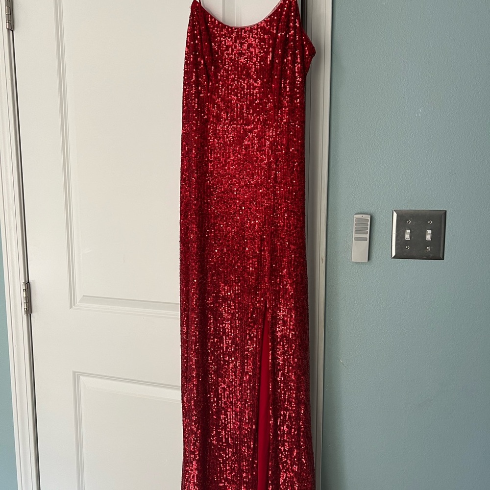 Xscape Vibrant Red Sequin Dress